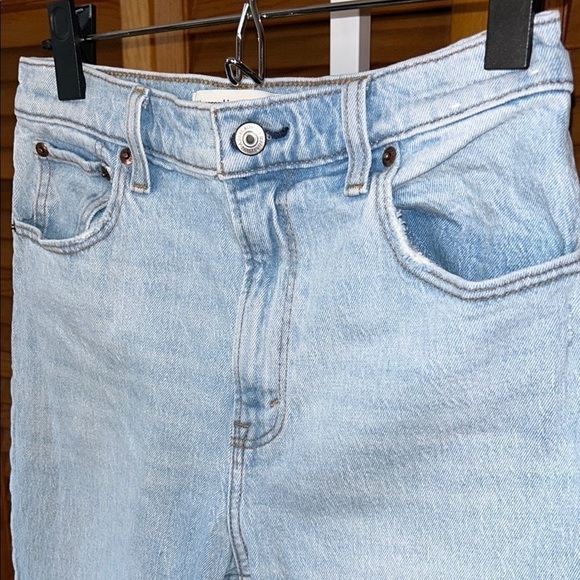 Abercrombie & Fitch ultra high-rise Light Blue Distressed Women's Jeans 27/4s - Picture 3 of 9